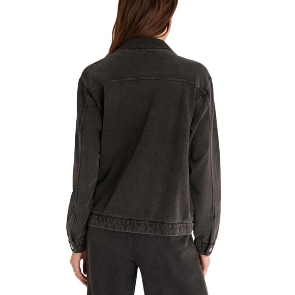 #80 Gray/Black Wash Button Up Jacket Size Medium - Picture 2 of 10